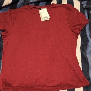 H&M Rich Red Short Sleeve Tee